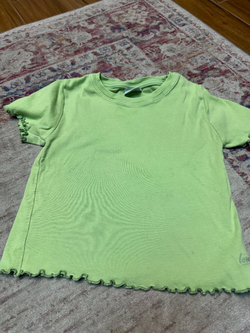 Zara Kids Girls Light Green T- Shirt Size 7 In Great Shape